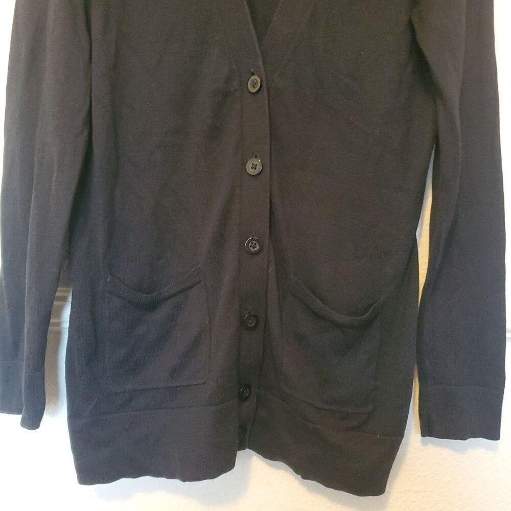 Ann Taylor Long Sleeves Cardigan Womens Size M Pockets Button Cotton Modal - Picture 4 of 14